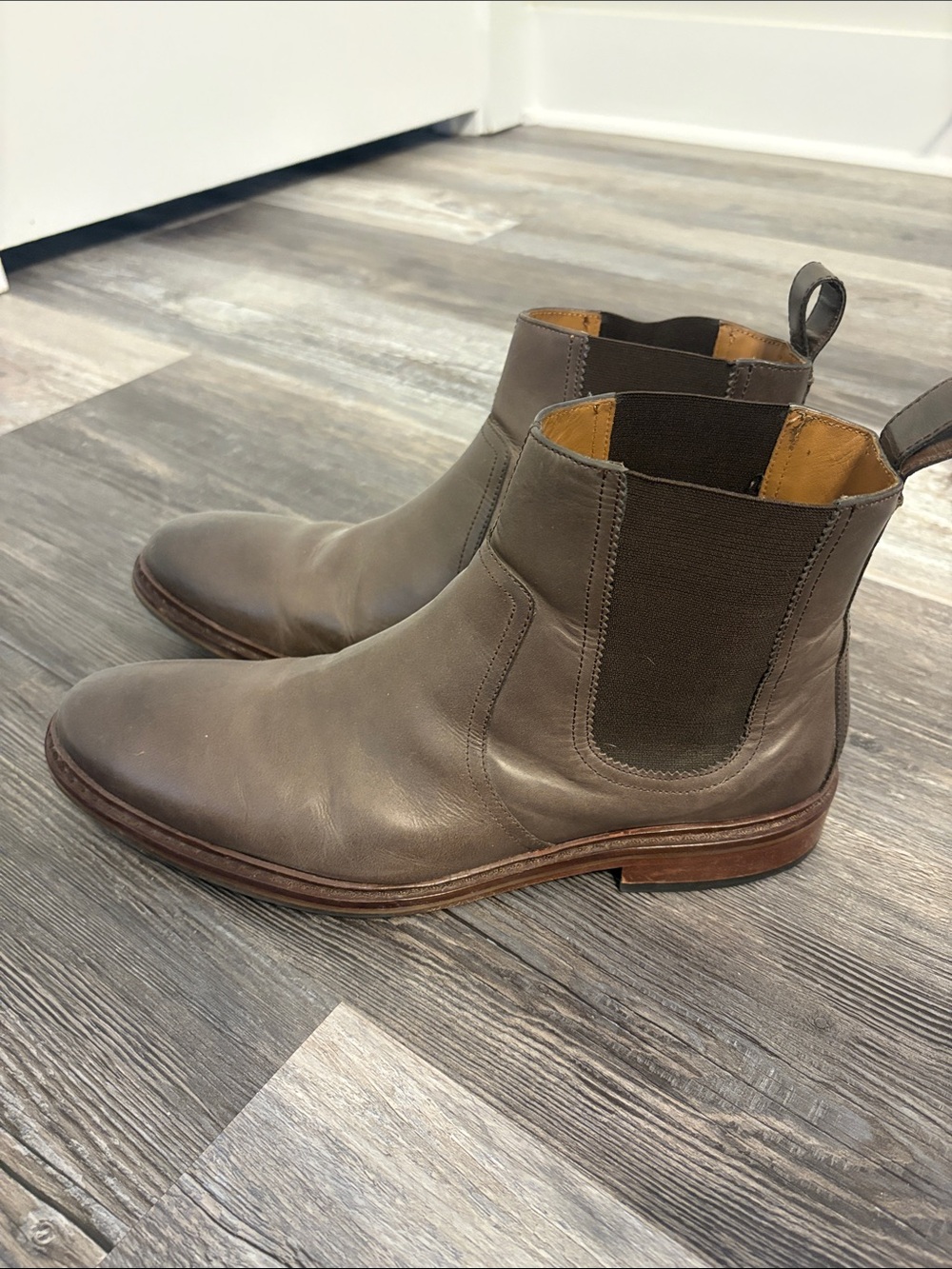 Cole Haan Men's Leather Chelsea Boots in Dark Brown